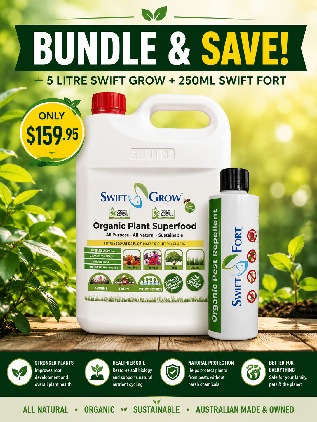 5 Litres Swift Grow + 250 ml Swift Fort Bundle