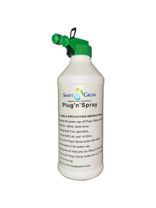 Swift Plug'n'Spray Hose End Sprayer 1L Empty Bottle (THE BOTTLE IS NOT SUPPLED WITH SWIFT GROW) - Fertilise your Whole Lawn or Garden in Minutes.